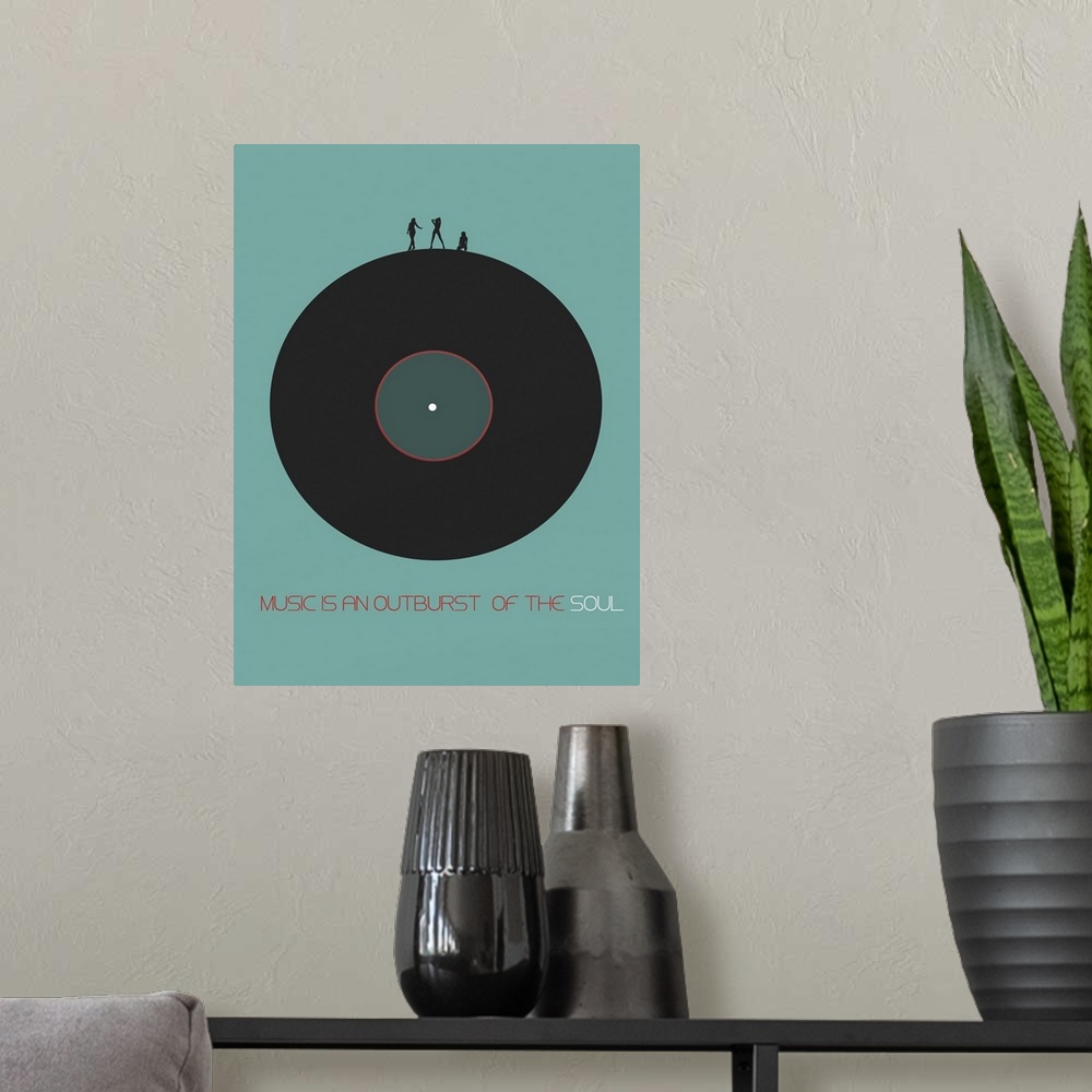 A modern room featuring Music Is In Outburst Of The Soul Poster