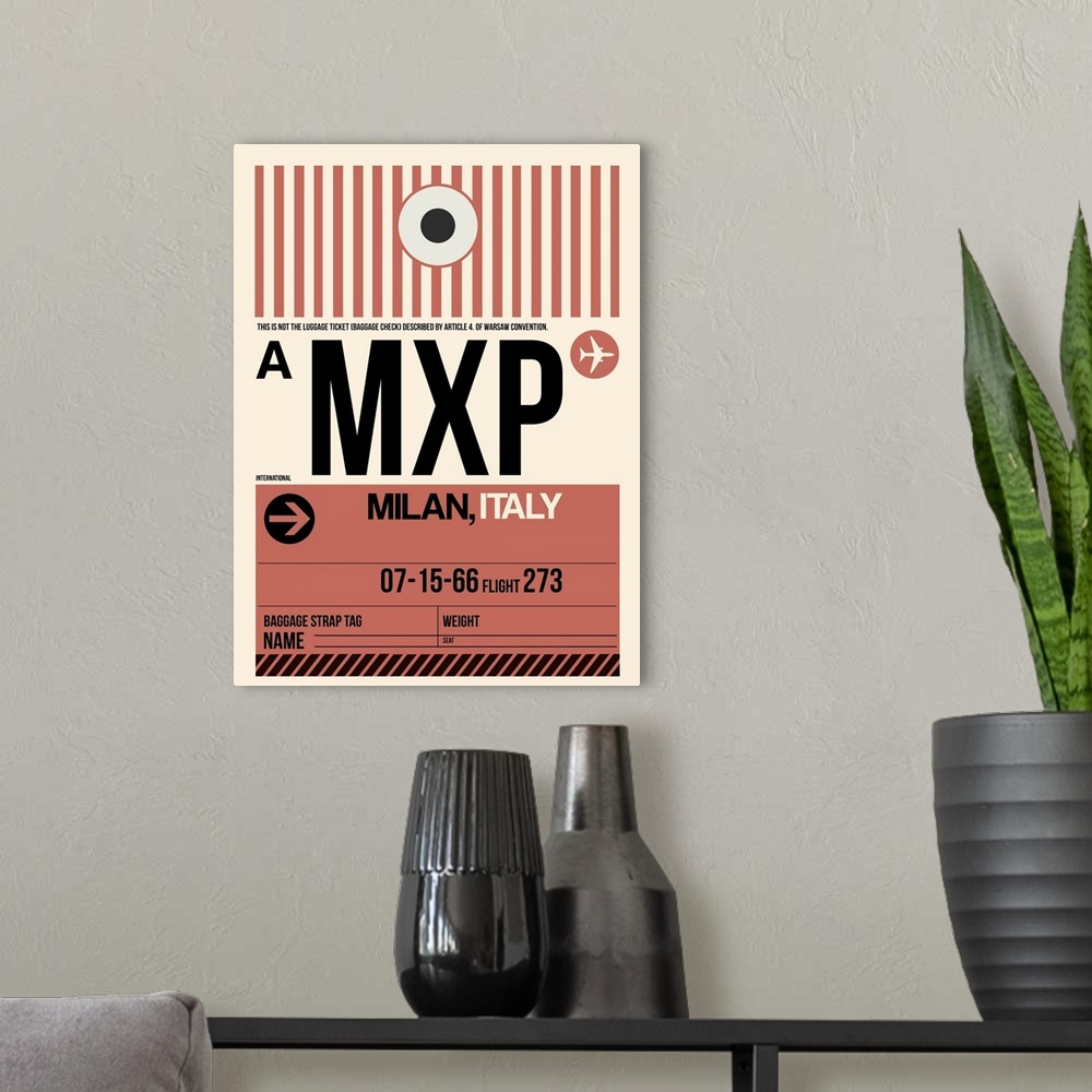 A modern room featuring MXP Milan Luggage Tag I
