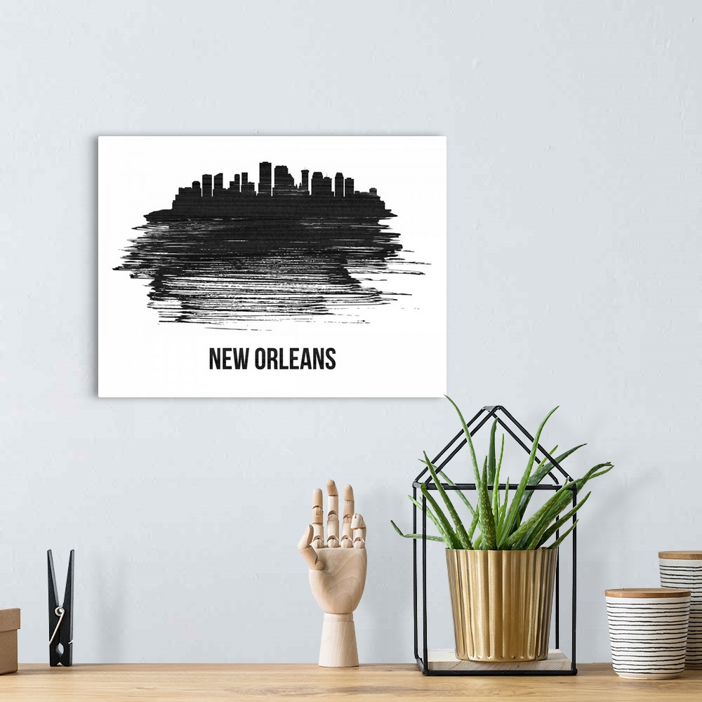 A bohemian room featuring New Orleans Skyline