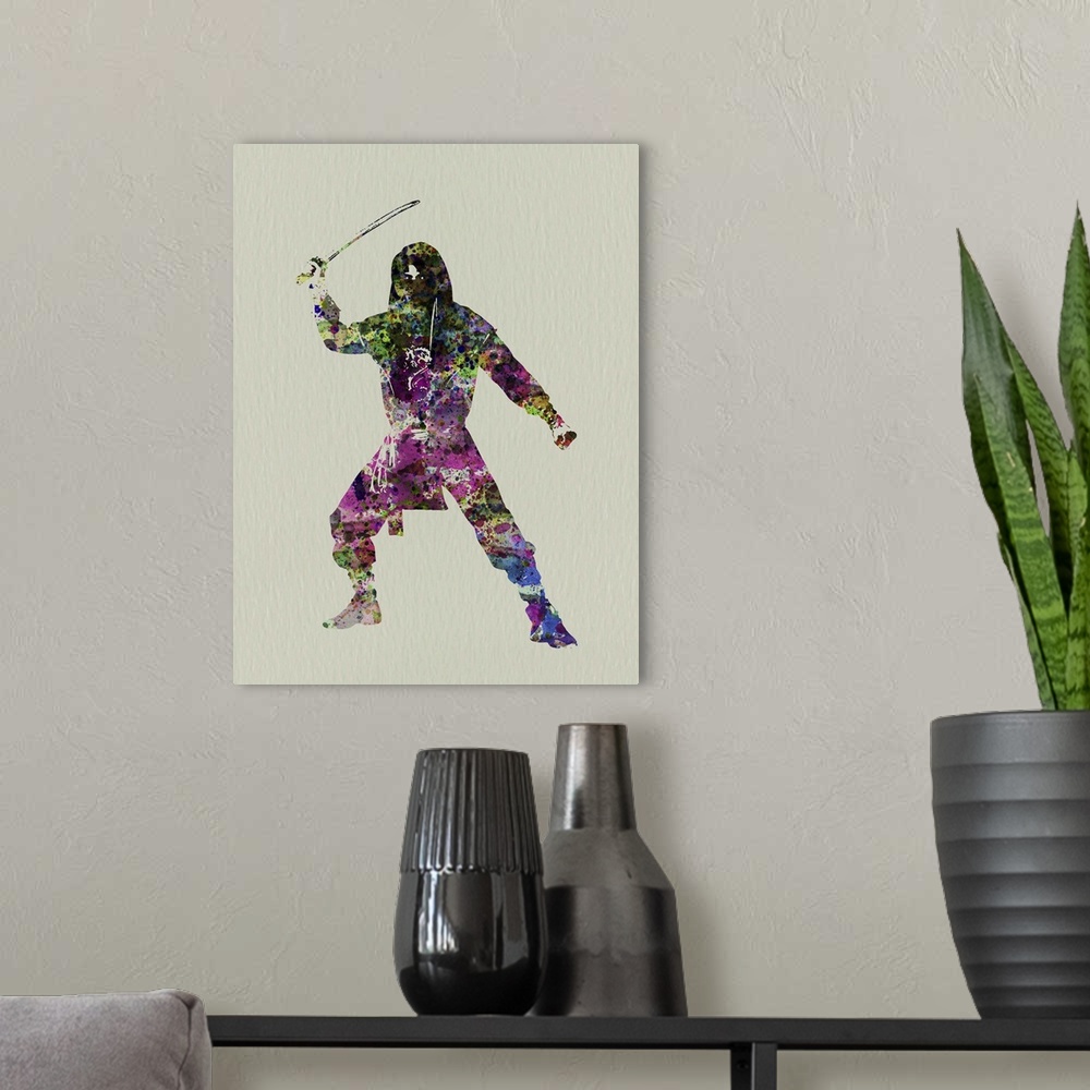 A modern room featuring Ninja Watercolor II