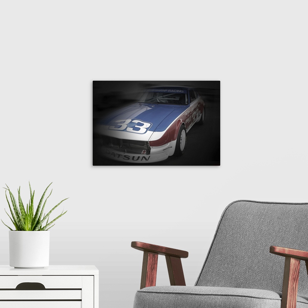 A modern room featuring Nissan Datsun Racing Colors