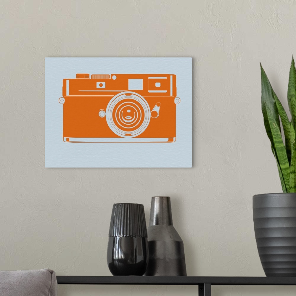 A modern room featuring Orange Camera