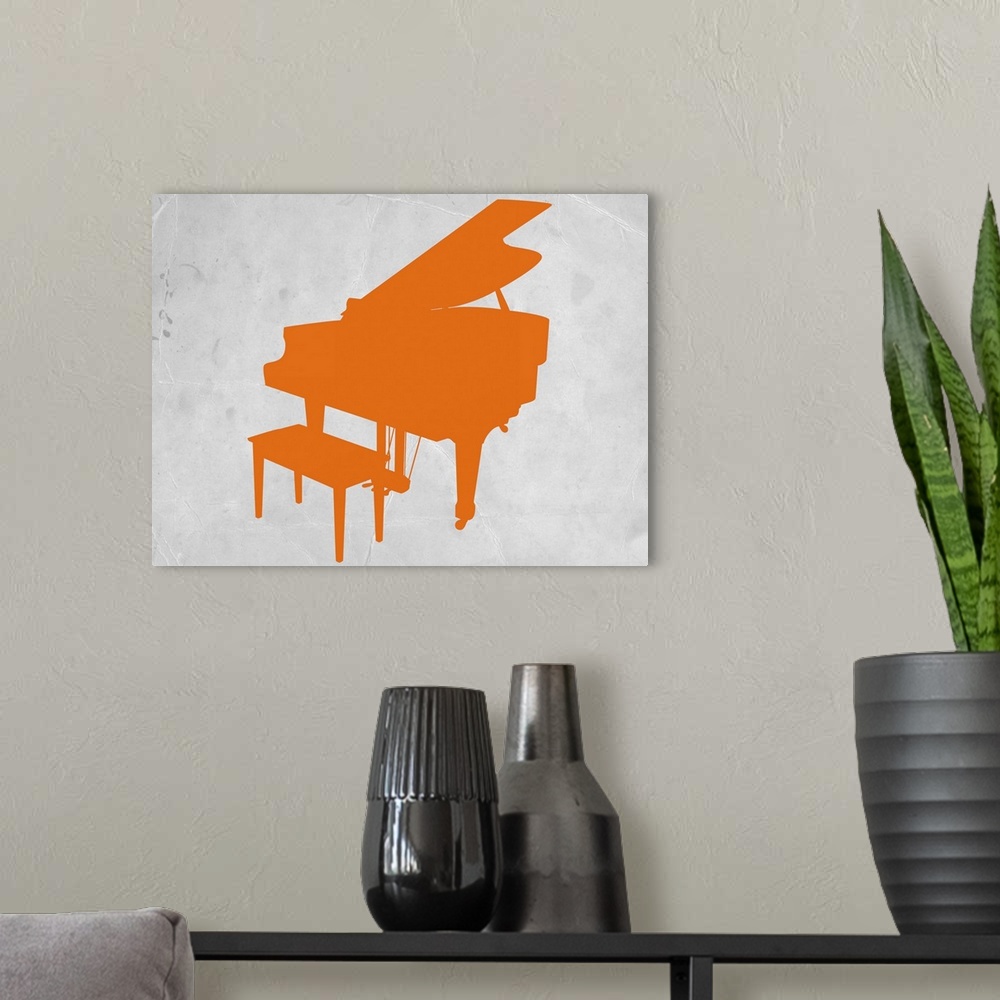 A modern room featuring Orange Piano