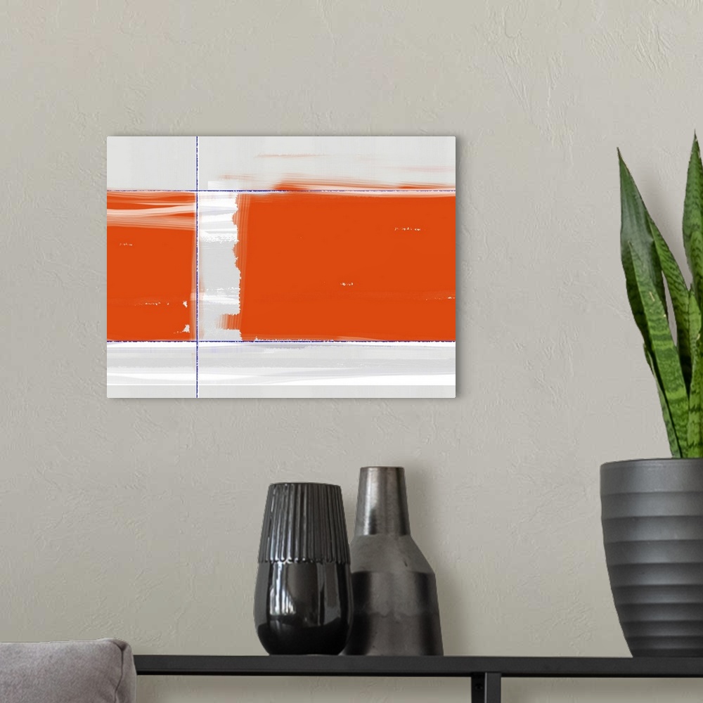A modern room featuring Orange Rectangle