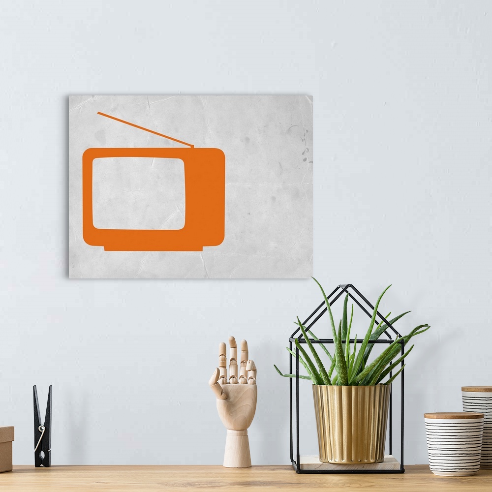A bohemian room featuring Orange TV Vintage