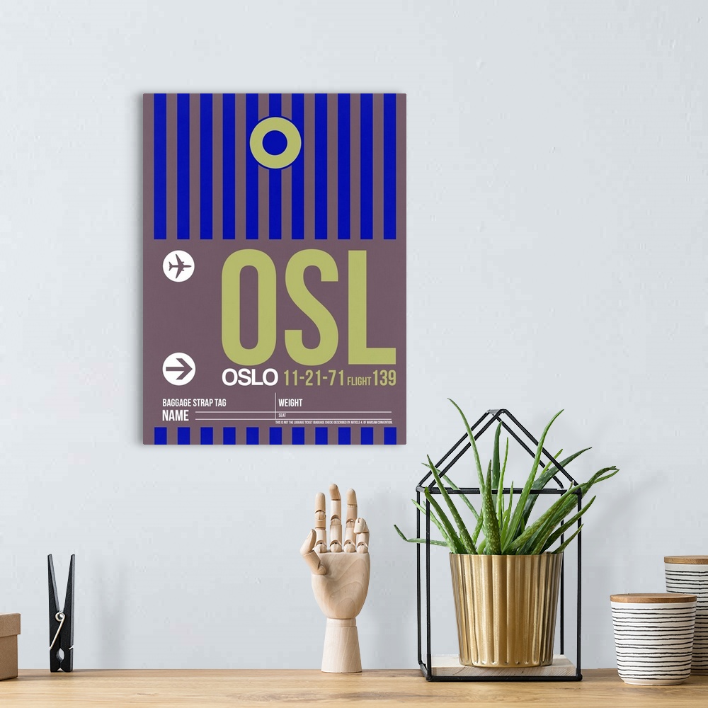 A bohemian room featuring OSL Oslo Luggage Tag II