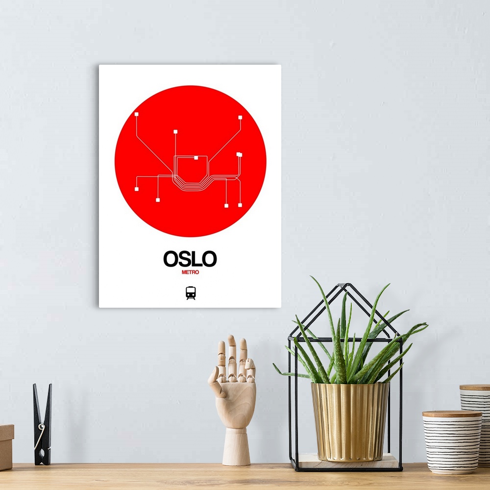 A bohemian room featuring Oslo Red Subway Map