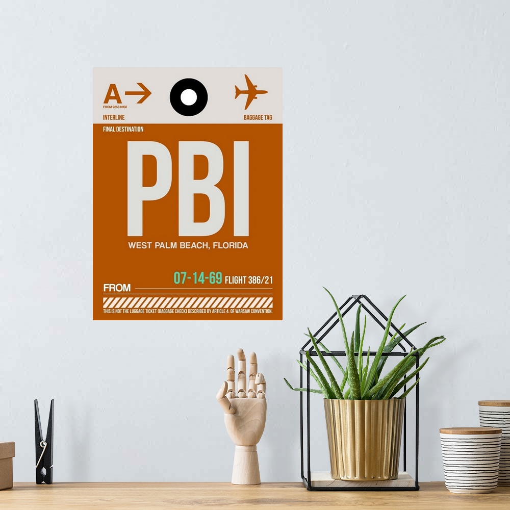A bohemian room featuring PBI West Palm Beach Luggage Tag II
