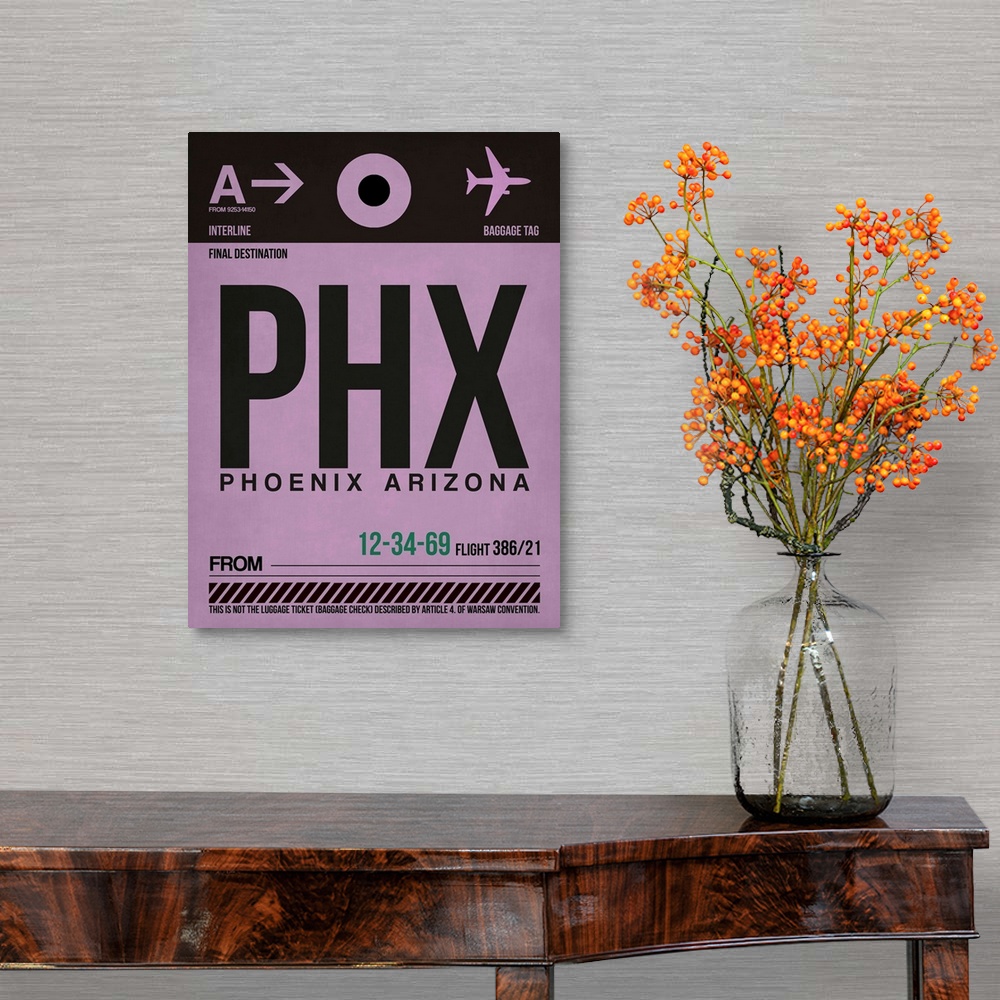 A traditional room featuring PHX Phoenix Luggage Tag I