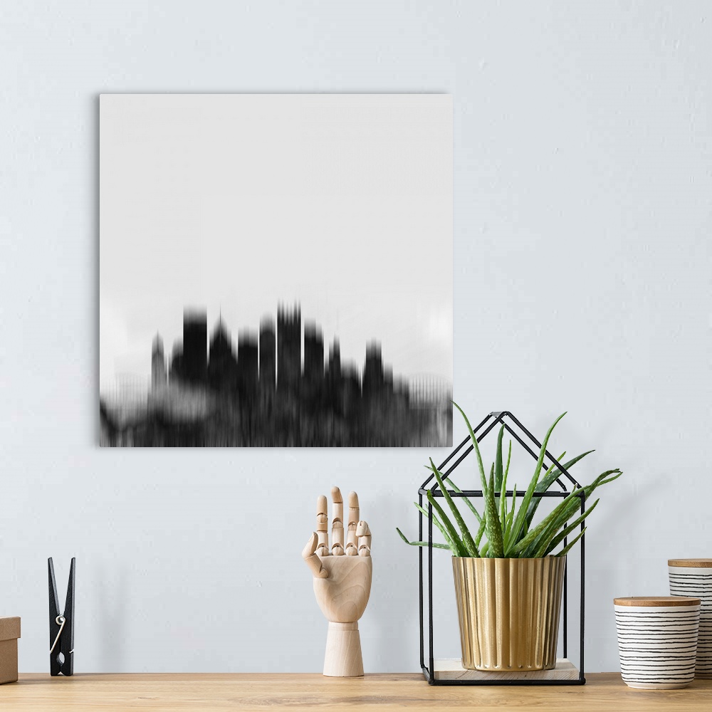 A bohemian room featuring Pittsburgh City Skyline
