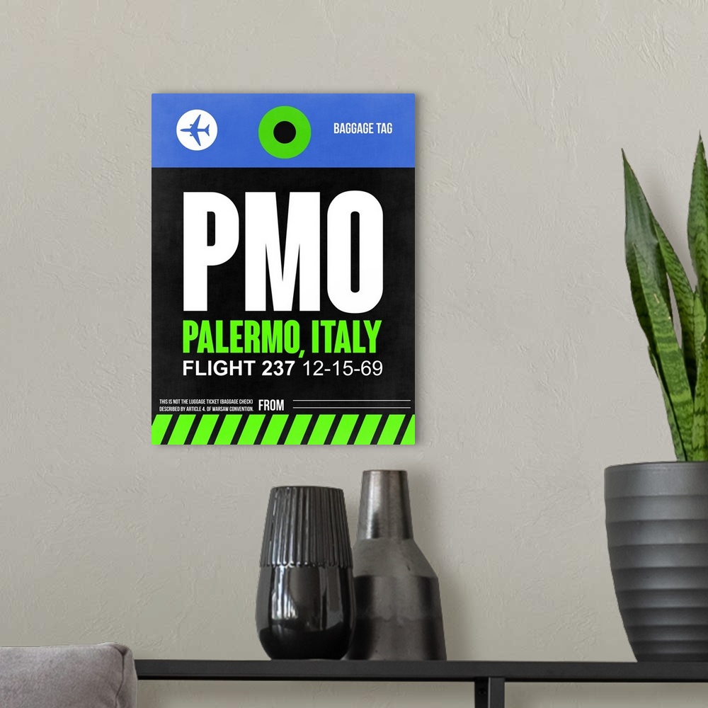 A modern room featuring PMO Palermo Luggage Tag II