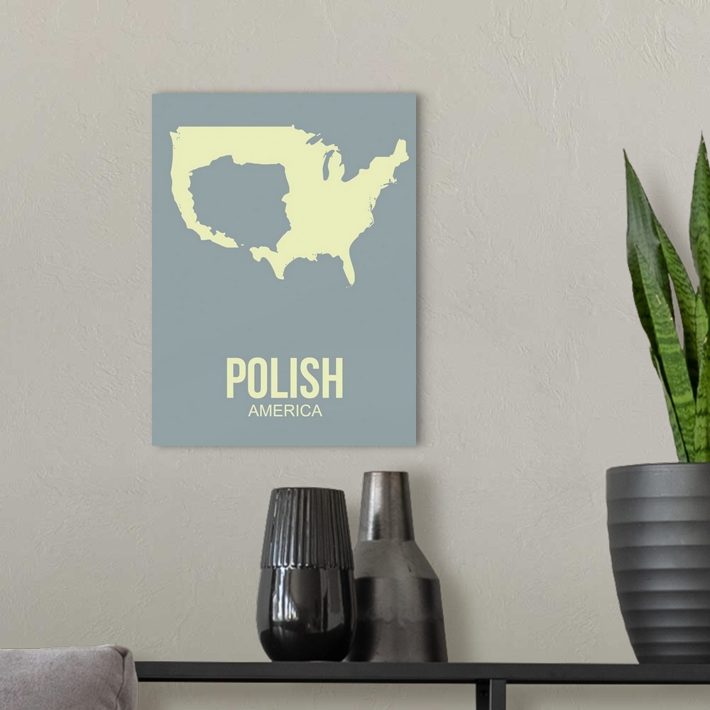 A modern room featuring Polish America Poster I