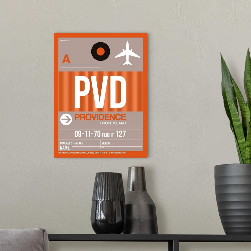 A modern room featuring PVD Providence Luggage Tag II