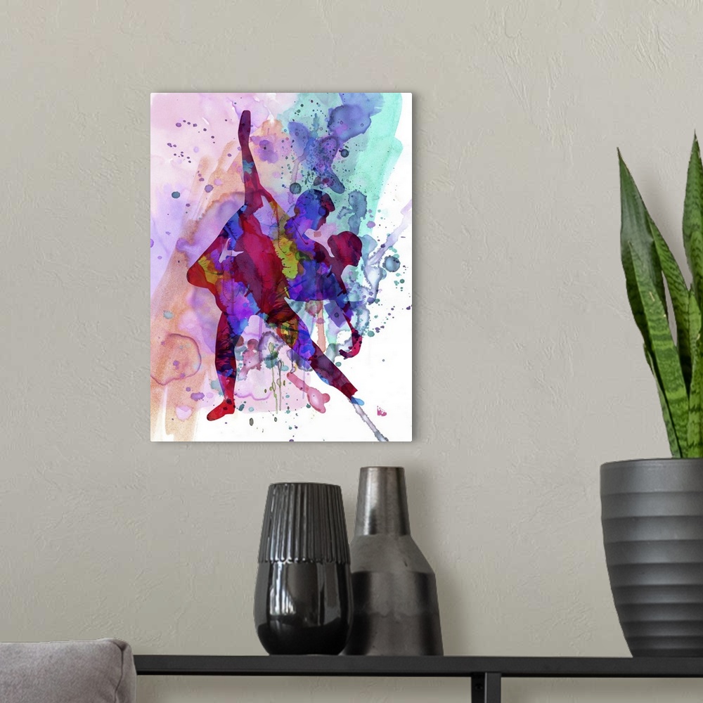 A modern room featuring Romantic Ballet Watercolor III