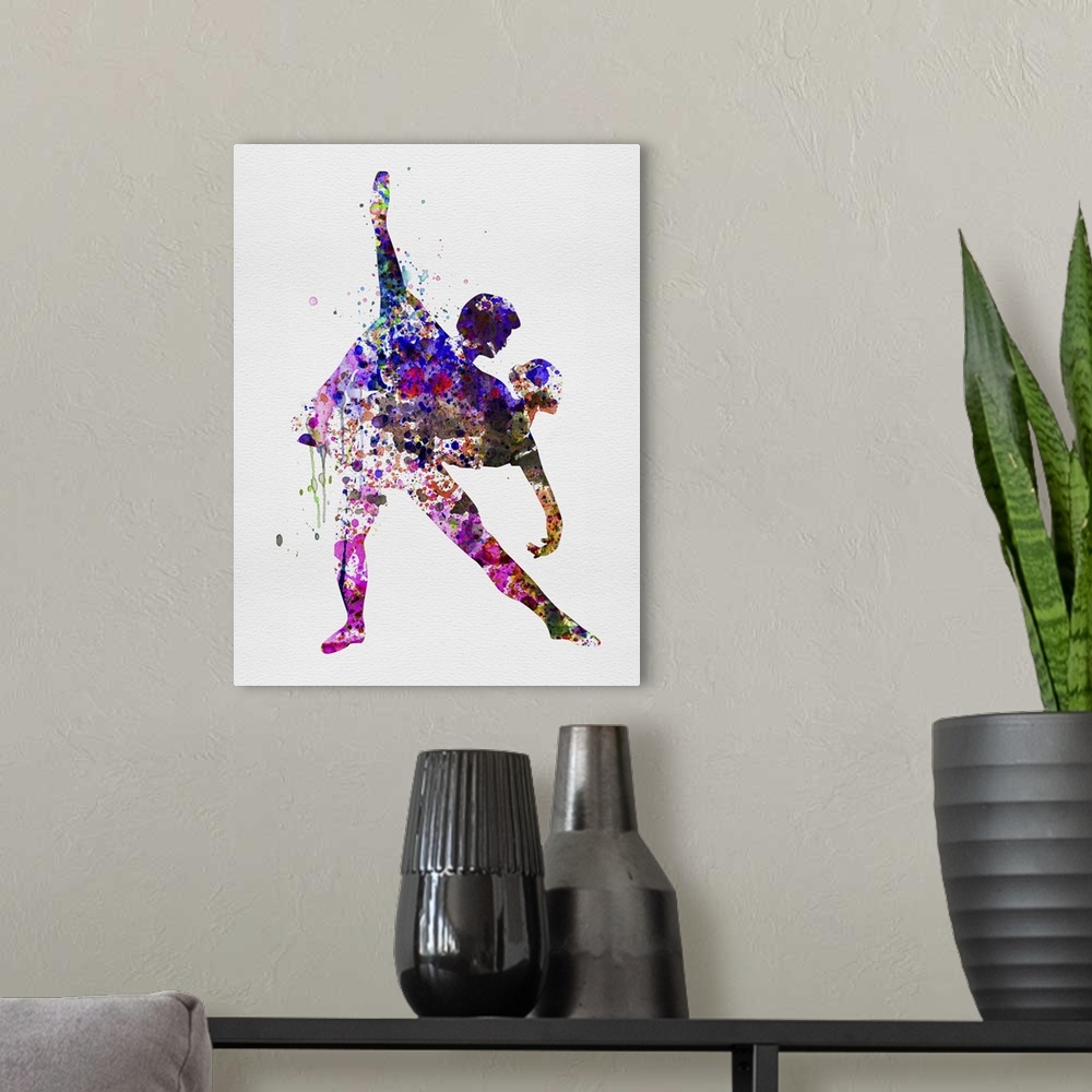 A modern room featuring Romantic Ballet Watercolor IV