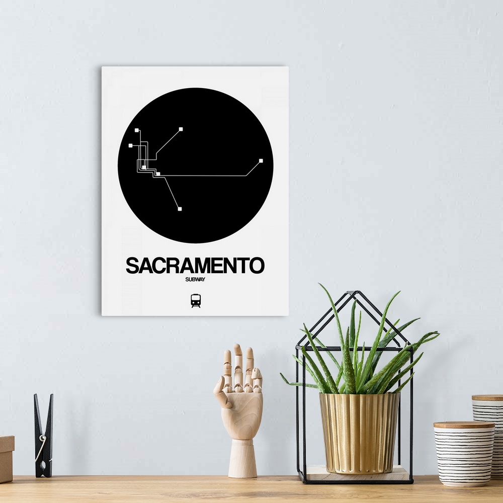 A bohemian room featuring Sacramento Black Subway Map