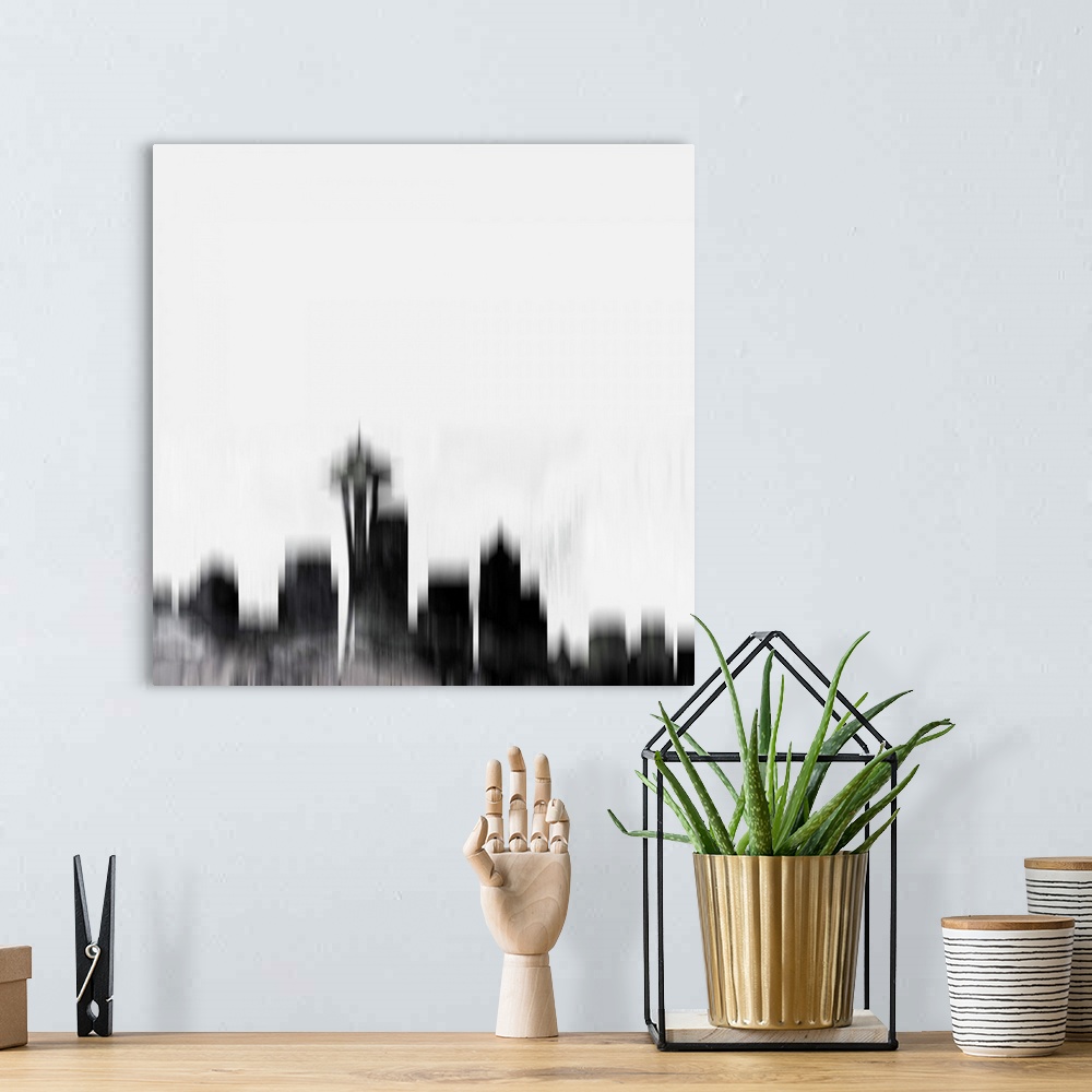 A bohemian room featuring Seattle City Skyline