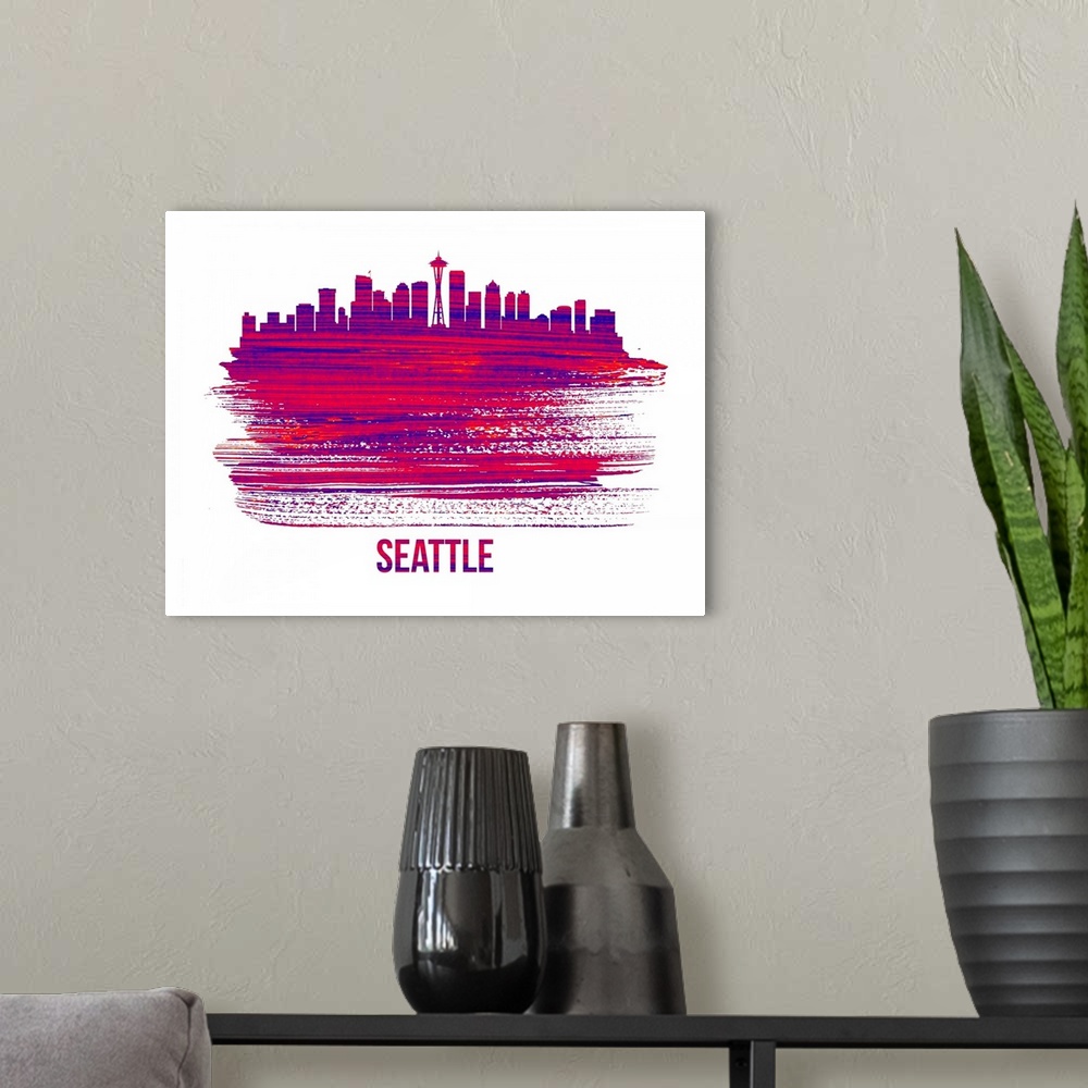 A modern room featuring Seattle Skyline