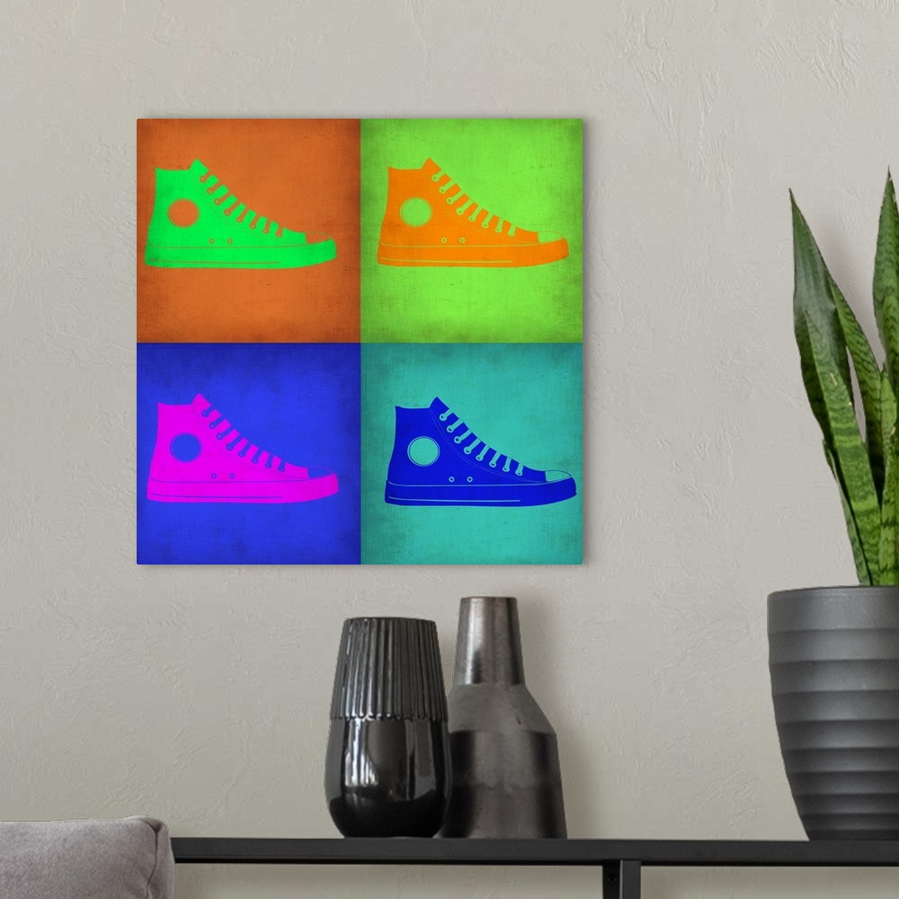 A modern room featuring Shoe Pop Art I