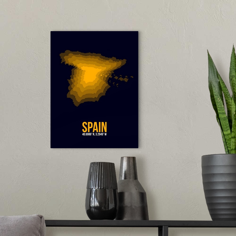 A modern room featuring Spain Radiant Map II