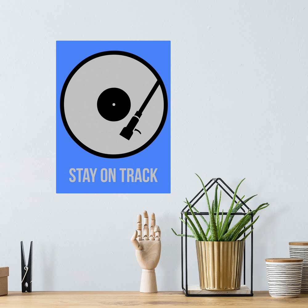 A bohemian room featuring Stay On Track Vinyl Poster II