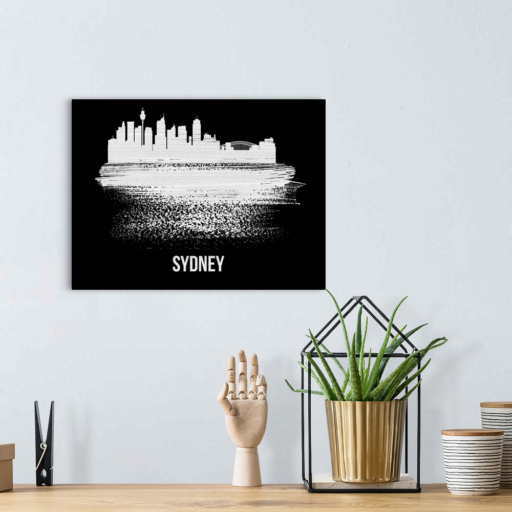 A bohemian room featuring Sydney Skyline