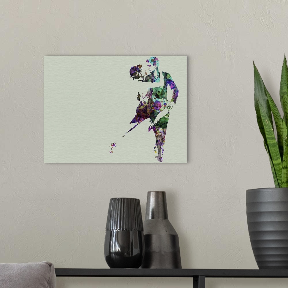 A modern room featuring Tango Dancers Watercolor