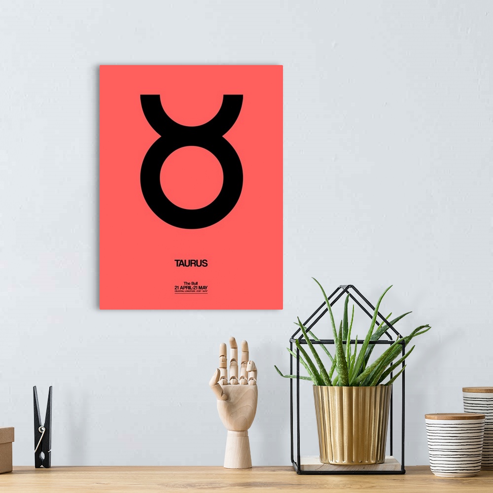 A bohemian room featuring Minimalist artwork of the astrological sign of Taurus.