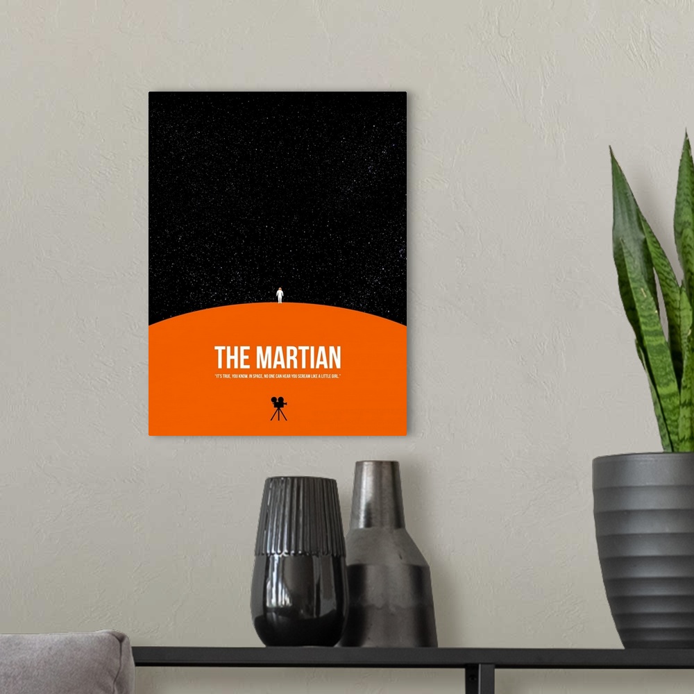 A modern room featuring The Martian