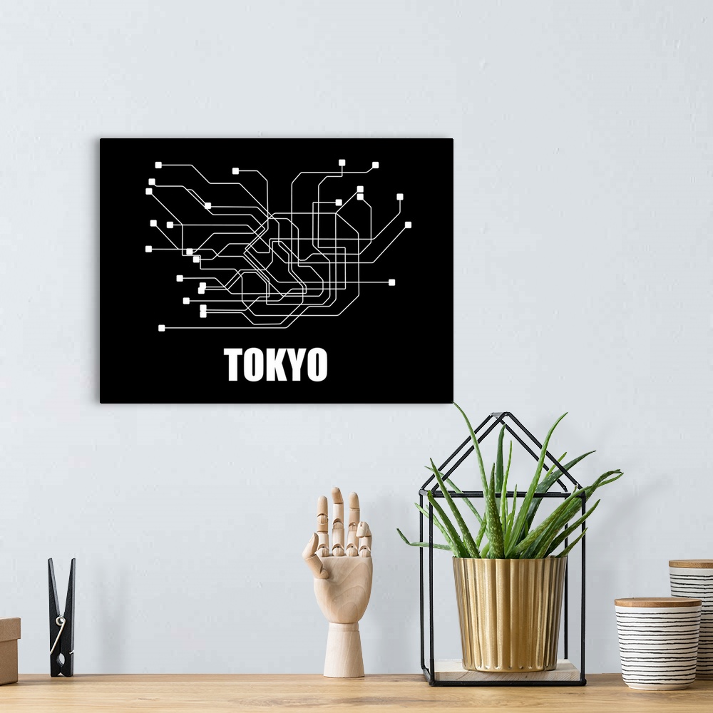 A bohemian room featuring Tokyo Subway Map III