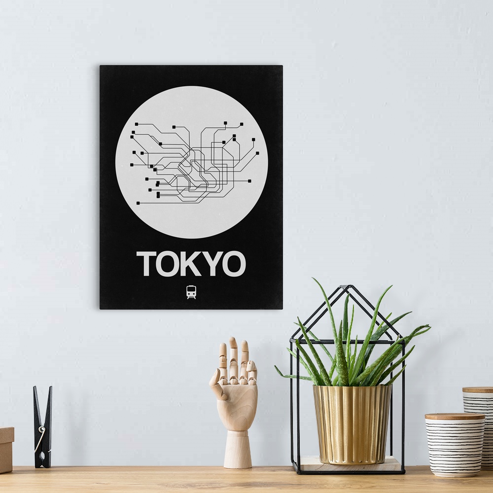 A bohemian room featuring Tokyo White Subway Map