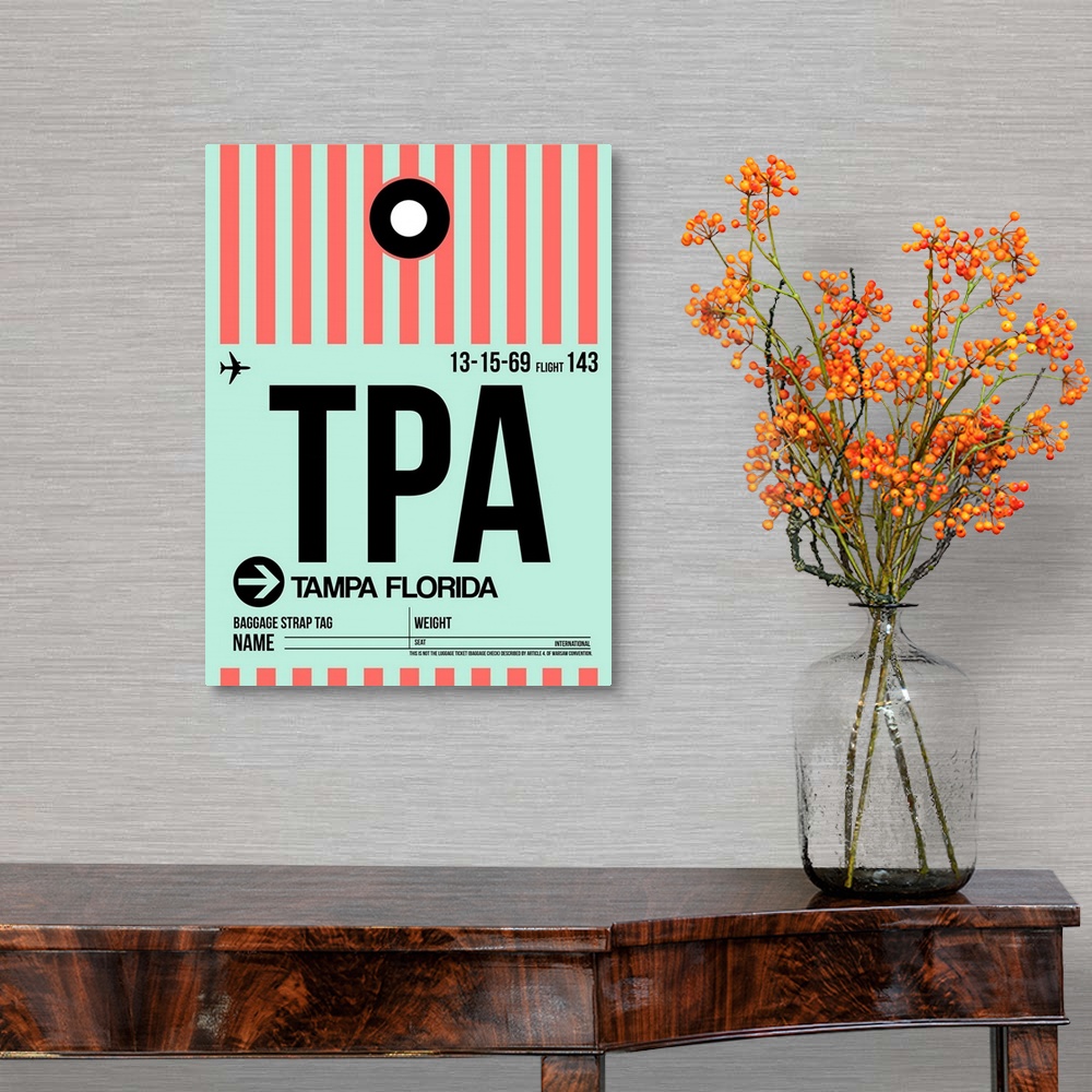 A traditional room featuring TPA Tampa Luggage Tag I