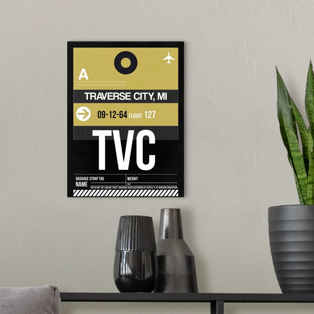 A modern room featuring TVC Traverse City Luggage Tag II