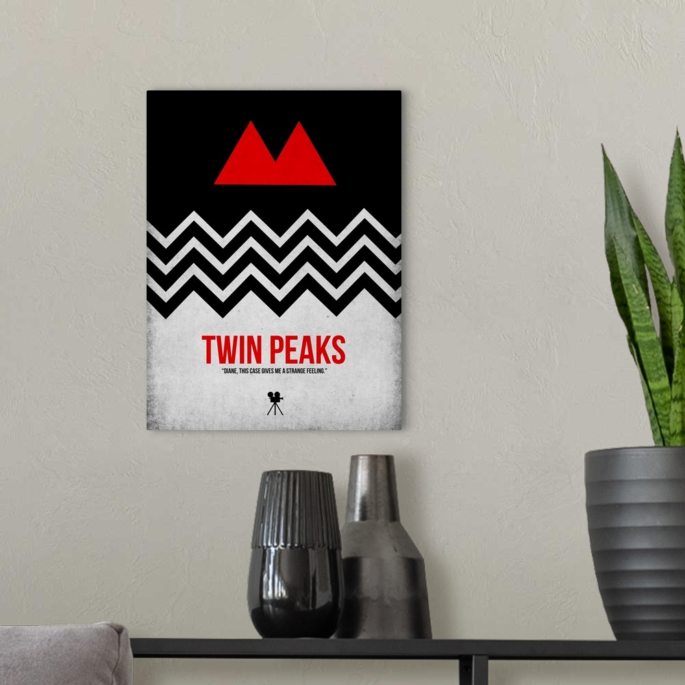 A modern room featuring Twin Peaks