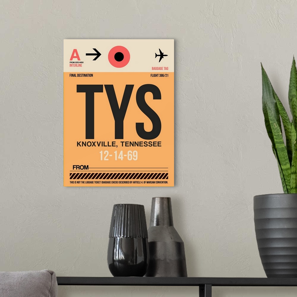 A modern room featuring TYS Knoxville Luggage Tag I