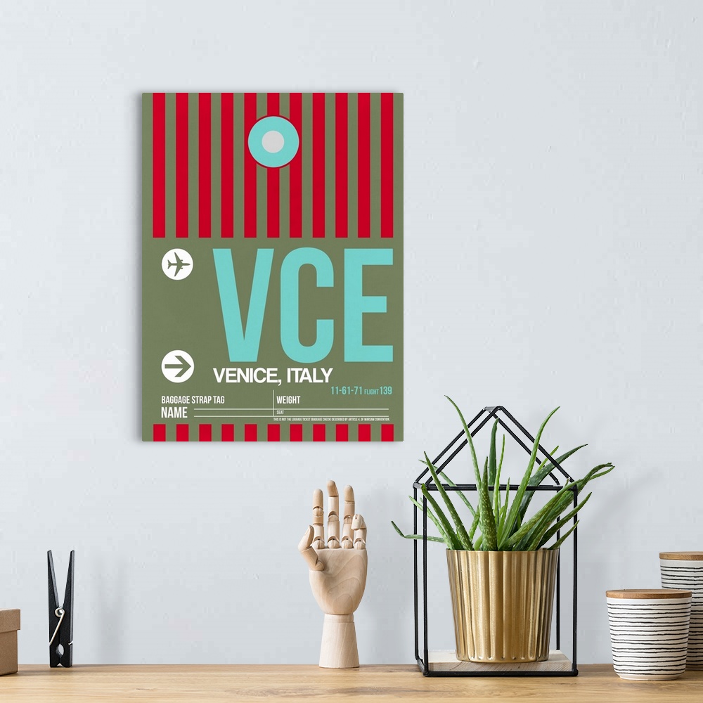 A bohemian room featuring VCE Venice Luggage Tag II