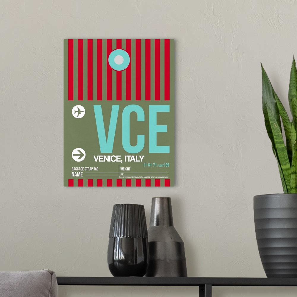 A modern room featuring VCE Venice Luggage Tag II