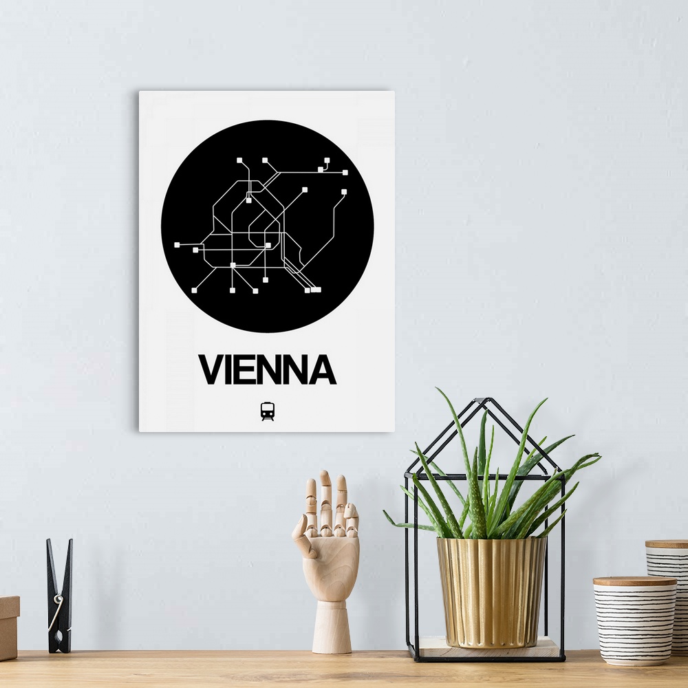 A bohemian room featuring Vienna Black Subway Map