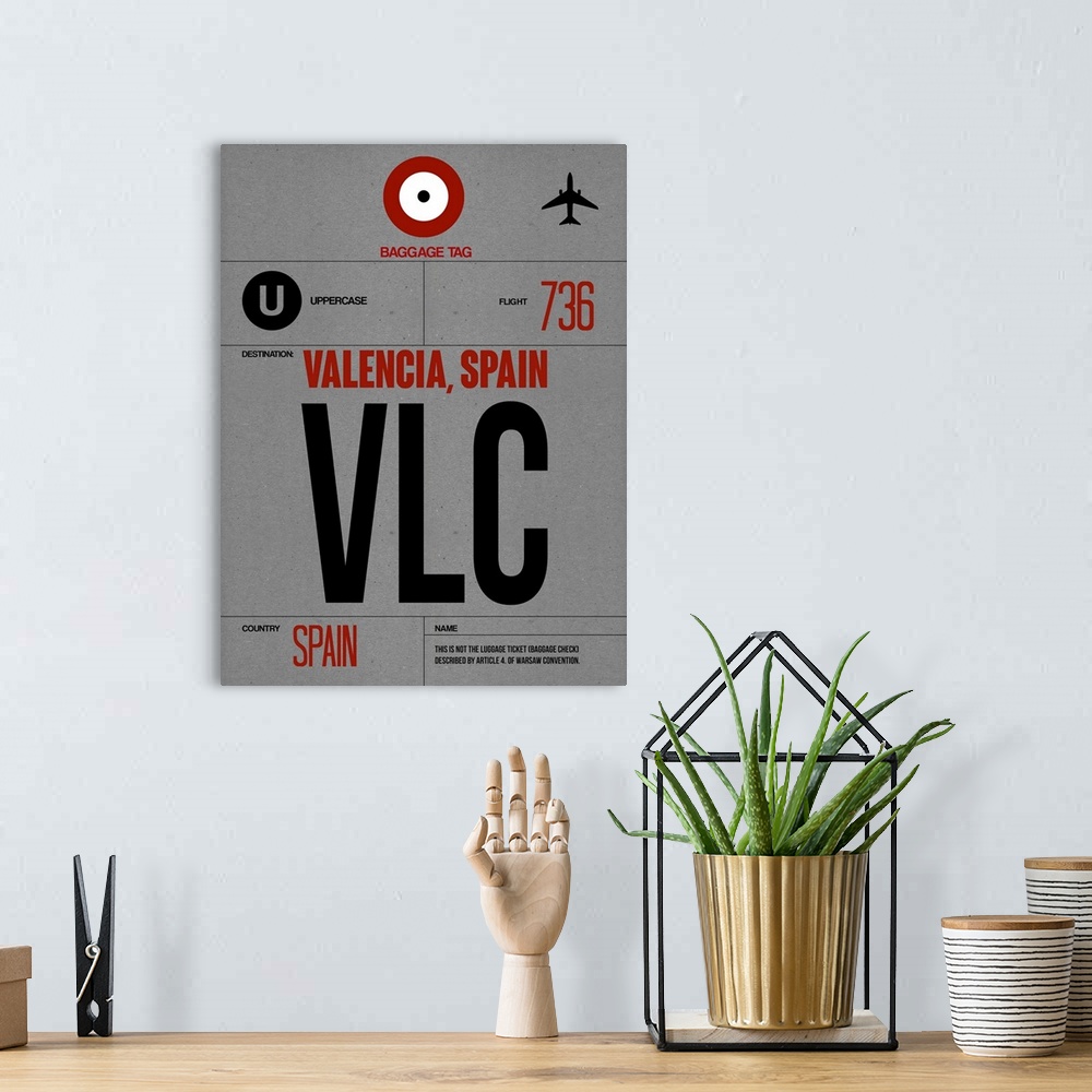 A bohemian room featuring VLC Valencia Luggage Tag I