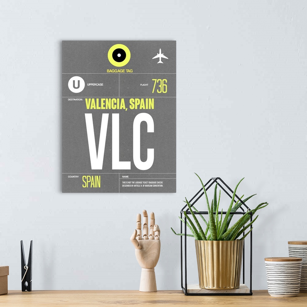 A bohemian room featuring VLC Valencia Luggage Tag II