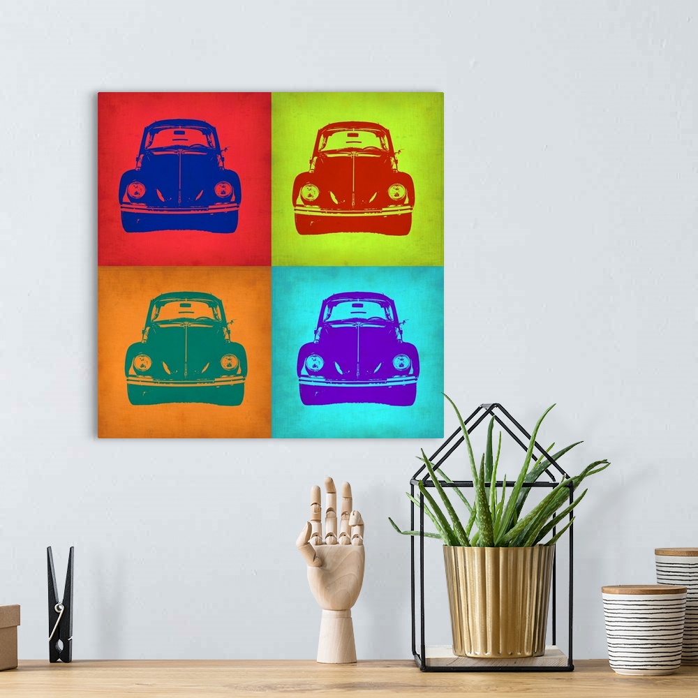 A bohemian room featuring VW Beetle Front Pop Art I