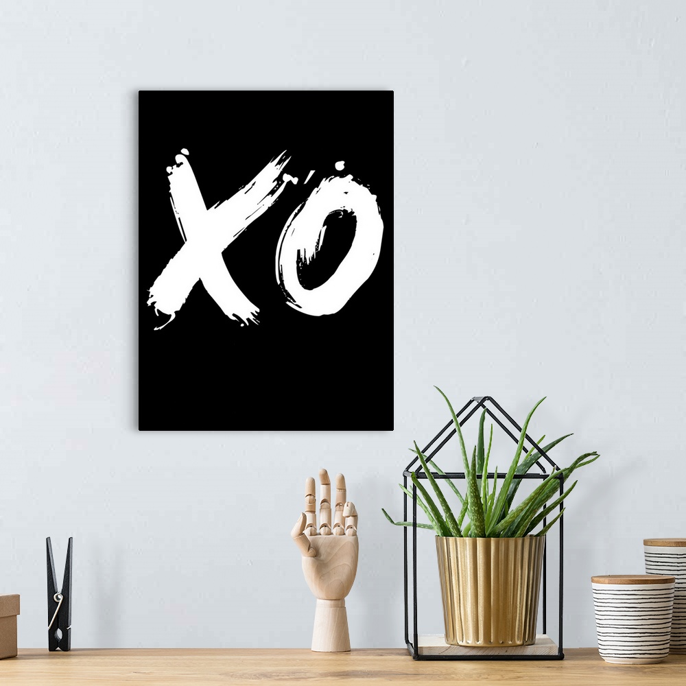 A bohemian room featuring XO Poster Black