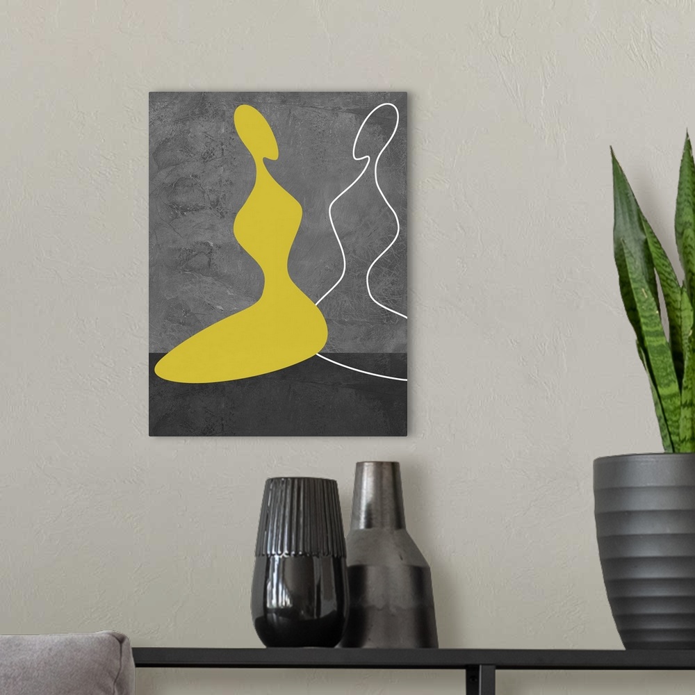 A modern room featuring Yellow Girl