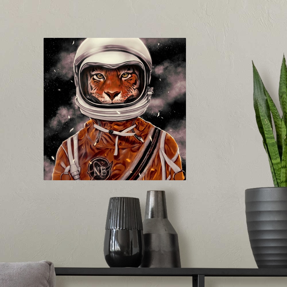 A modern room featuring Astro Tiger