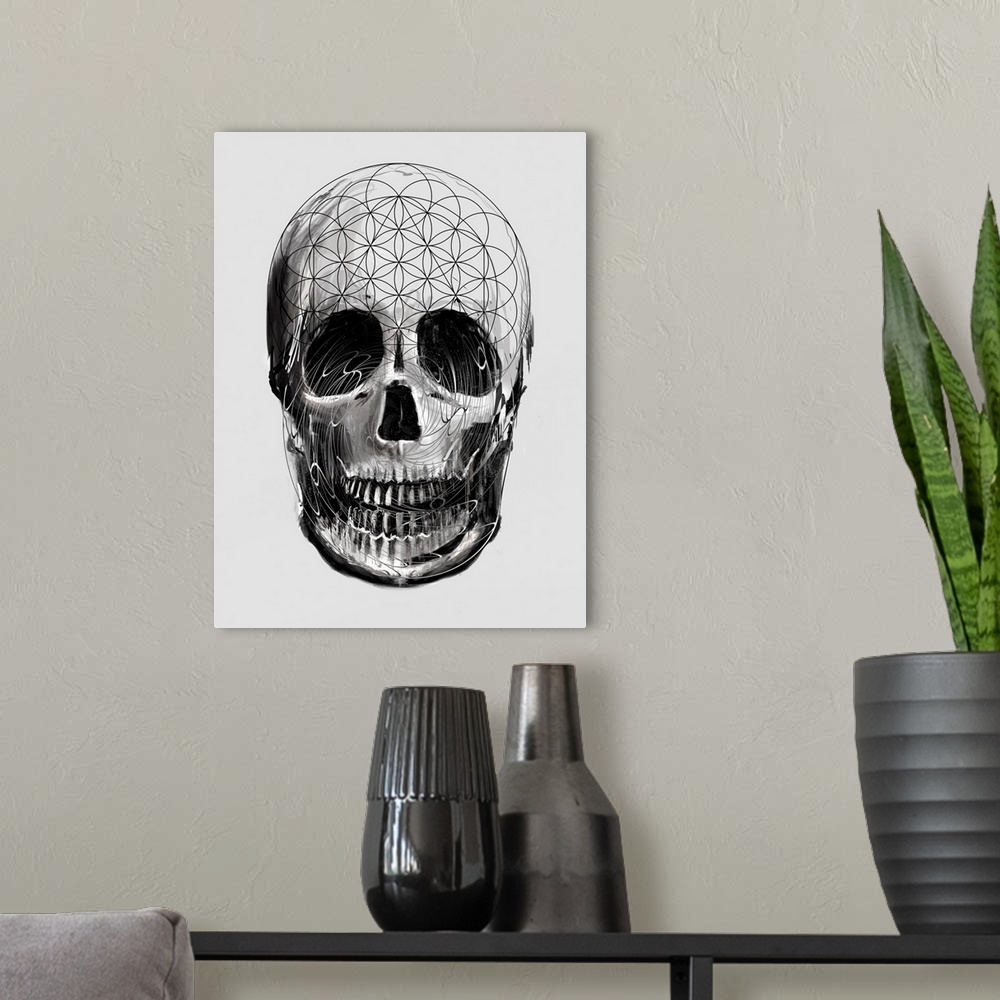 A modern room featuring Sacred Skull