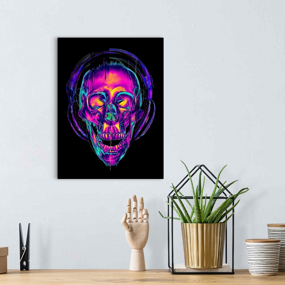 A bohemian room featuring Trippy Skull