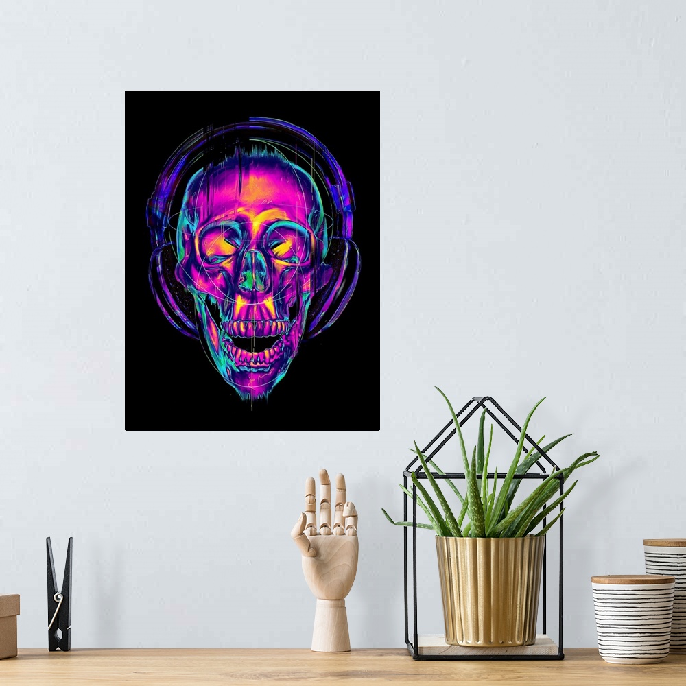 A bohemian room featuring Trippy Skull