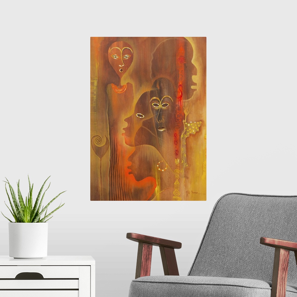 A modern room featuring Women dominate this passionate canvas, each one depicted at a different stage of life. To the upp...
