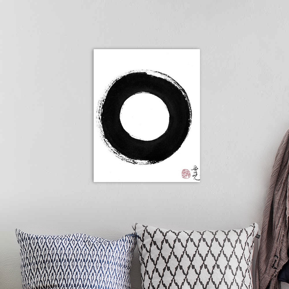 A bohemian room featuring This is part 1 of my Enso Realization Series. As I draw the Enso (zen circle), I go through the 3...