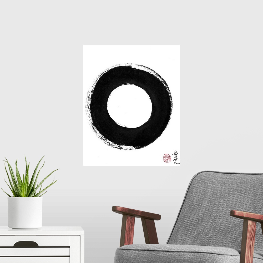A modern room featuring This is part 1 of my Enso Realization Series. As I draw the Enso (zen circle), I go through the 3...